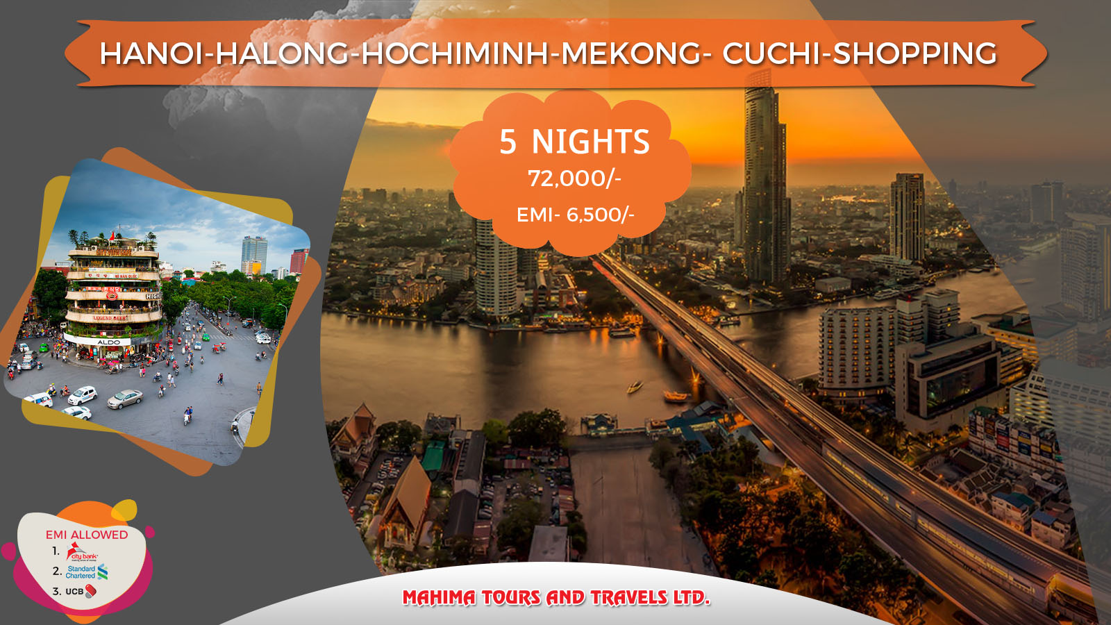 HANOI-HALONG-HOCHIMINH-MEKONG-CUCHI (VIETNAM)